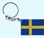 Keychain, Swedish flag, silicone