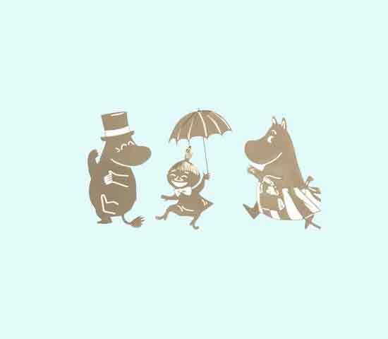 Moomin family magnets, set of 3