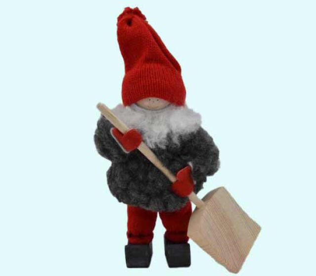 Tomte w/legs & shovel