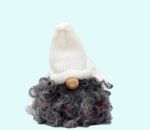 Tomte w/ grey fur & white hat