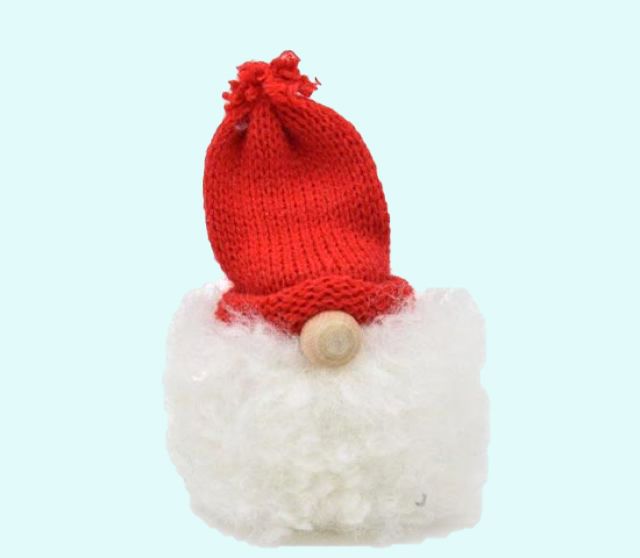 Tomte w/ white fur & red hat