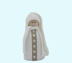 Tomte w/ heart scarf & long cap M, white