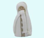 Tomte w/ heart scarf & long cap L, white