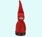 Tomte w/ scarf & ribbon L, red