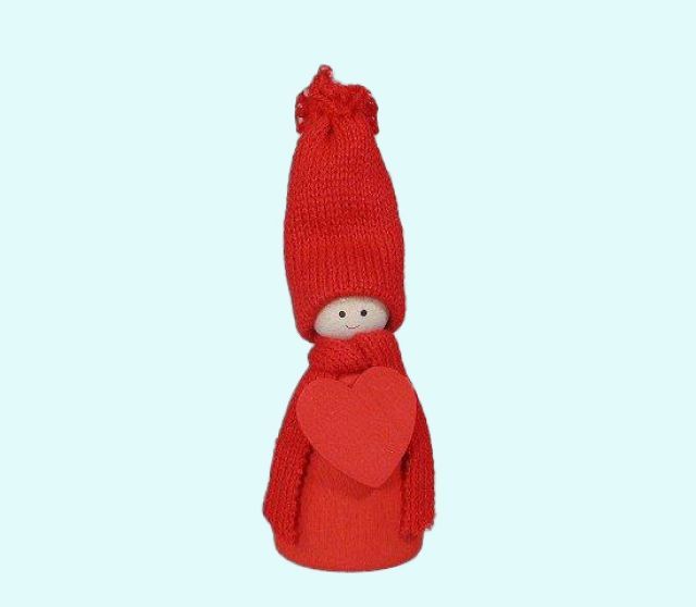 Tomte w/ heart, red