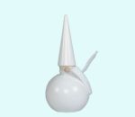 Tomte ball w/ cone hat & scarf L, white