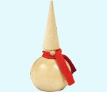 Tomte ball w/ cone hat & scarf L, nat