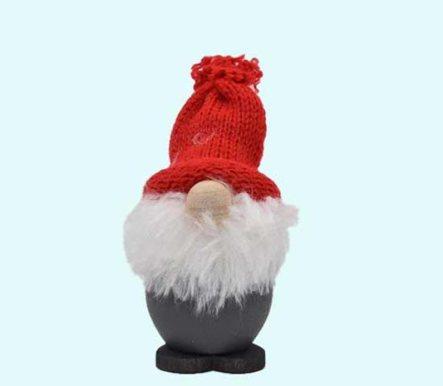 Tomte w/ beard, grey w/ red hat