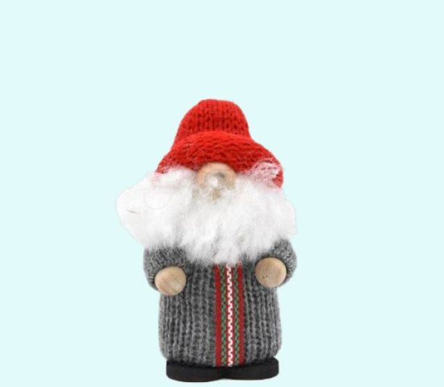 Tomte w/ beard S, grey / red