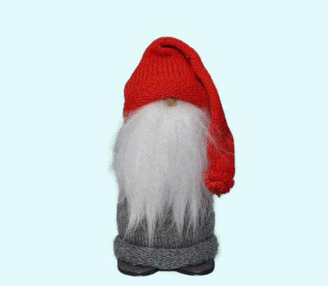 Tomte w/ beard L, grey / red