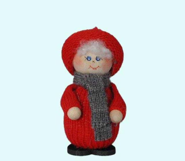 Tomte boy w/ scarf, red