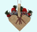 Tomte couple in woven heart