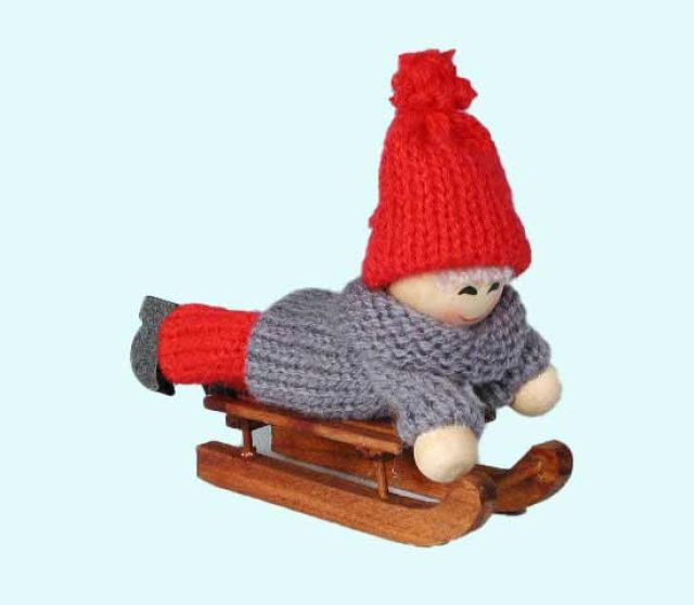 Tomteboy on sled