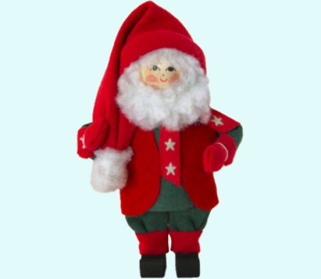 Tomte w/red vest & star scarf