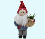 Tomte holding sack w/ greens