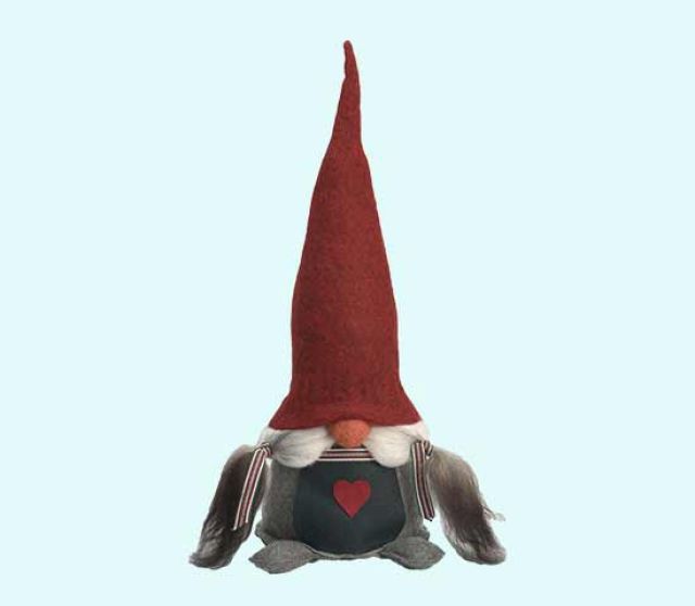 Tomtemor w/ red hat, 20", wool