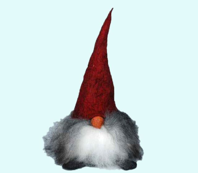 Tomte w/ red hat, 20", wool