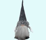 Tomte w/ grey coat & mitten, 20", wool