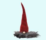 Tomte w/tall red hat & beard 8"