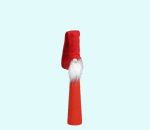 Tomte tall w/ reindeer beard 9 1/2", red