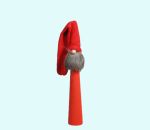 Tomte tall w/ reindeer beard 12", red