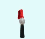 Tomte tall w/ reindeer beard 9 1/2" black / red