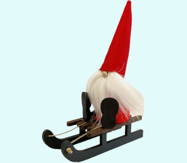 Tomte on sled L, red