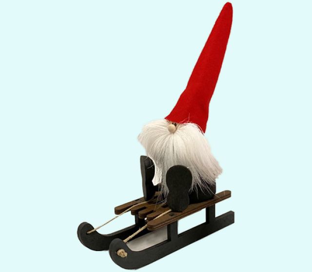 Tomte on sled L, black/red