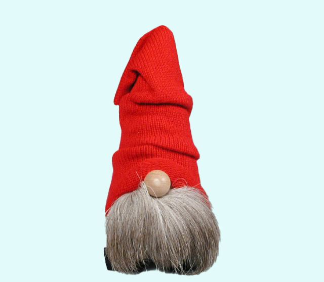 Tomte w/ legs & reindeer beard M, red