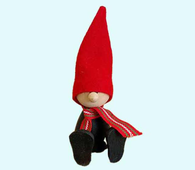 Tomte sitting S, black / red