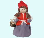 Tomtemor w/ grey apron & knitting basket L