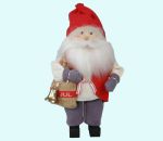 Tomte w/red vest & sack L