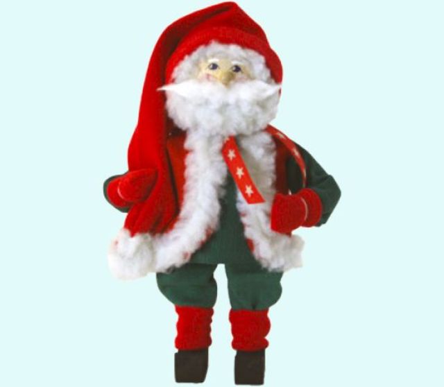 Tomte w/red vest & star scarf L