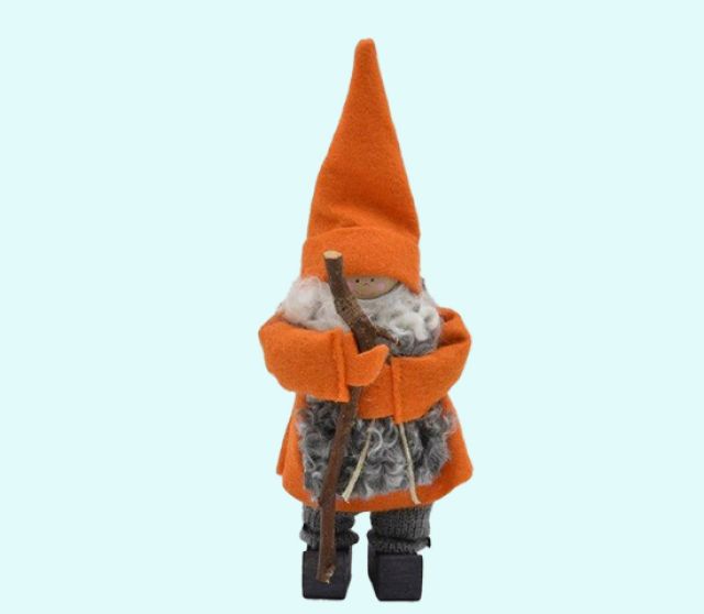 Tomte w/staff, orange