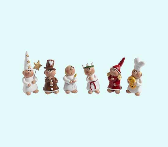 Lucia procession 3", set of 6