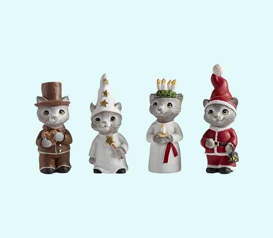 Lucia cats 2”, set of 4