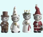 Lucia cats 3", set of 4