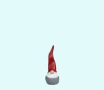 Tomte w/ tall hat 3"