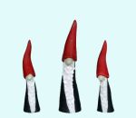 Tomte w/ long beard, set of 3