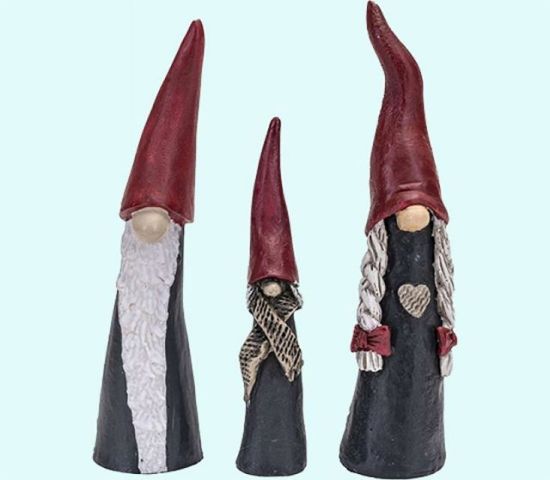 Tomte family w/ long beard / braids