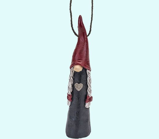 Tomtemor w/ long braids ornament