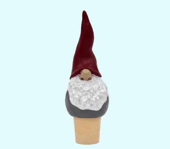 Tomte w/ tall hat bottle stopper