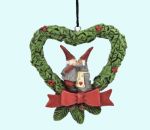 Tomtemor S & Tomte H in heart wreath