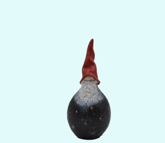 Tomte w/round polkadot body 6", black