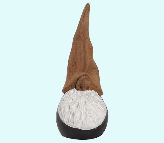 Tomte w/tall hat 7 1/2", wood, black