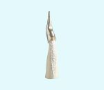 Tomte w/ long beard 7", white / silver