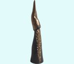 Tomte w/ long beard 7", black / gold