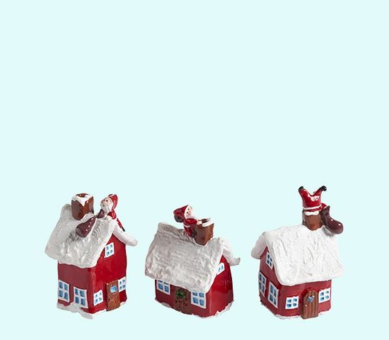 Tomte village, set of 3