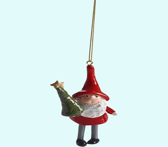 Tomte w/tree ornament