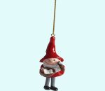 Tomte w/porridge bowl ornament